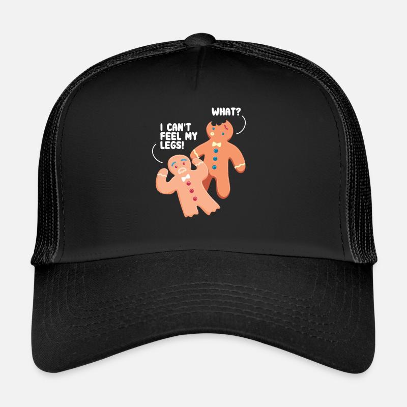 Lebkuchen Gingerbread Lebkuchenmann - Trucker Cap - Schwarz/Schwarz