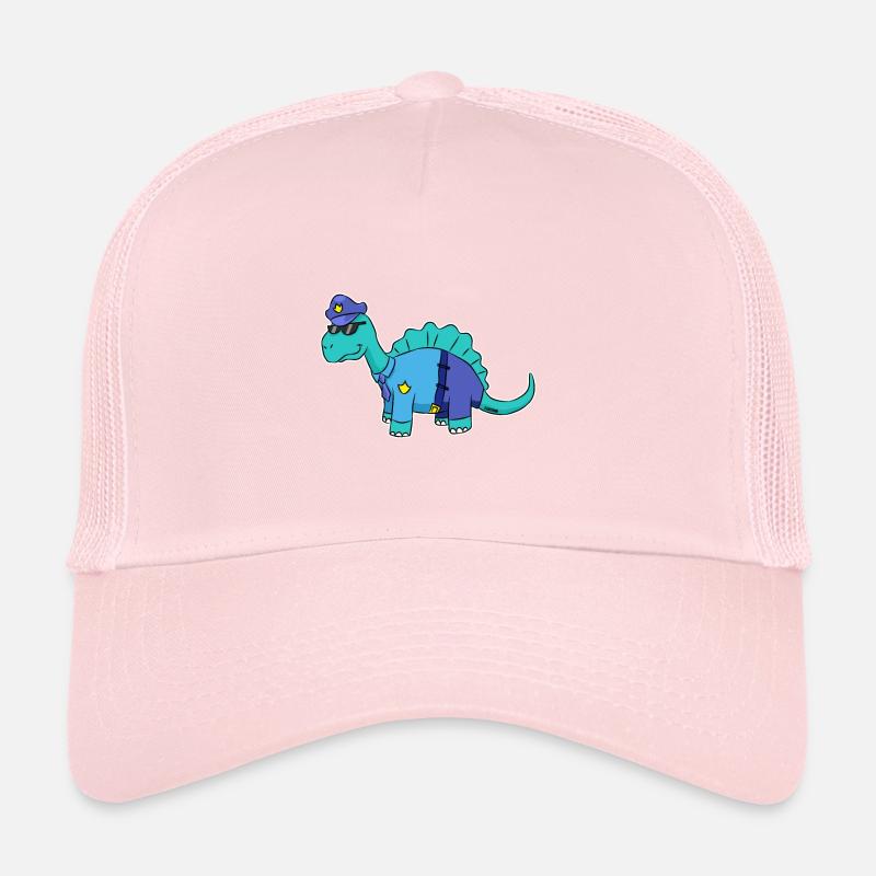 Cadeau d'uniforme de policier dinosaure Casquette trucker 