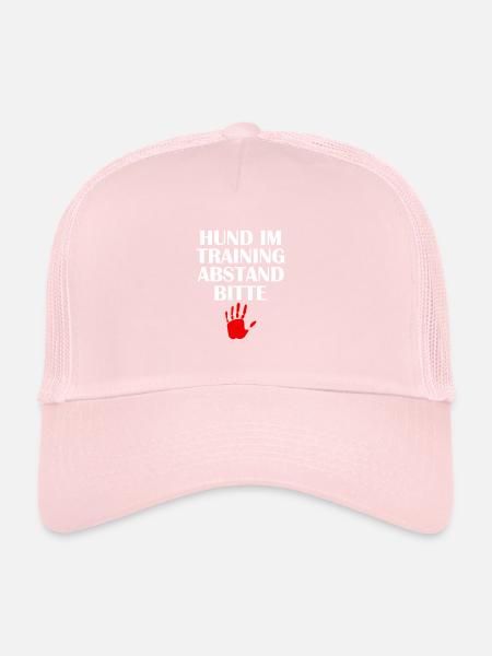 DOG IN TRAINING DISTANCE PLEASE - Trucker Cap - pale pink - Front