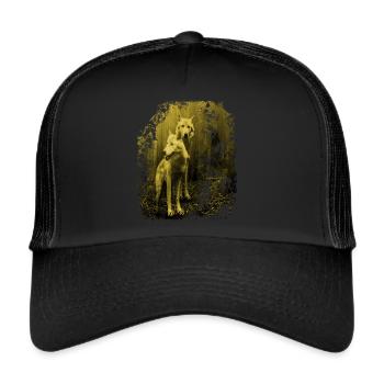 Wolf,Wolves,Fantasy,Animal,Animals,Nature, - Trucker Cap - black/black - Front