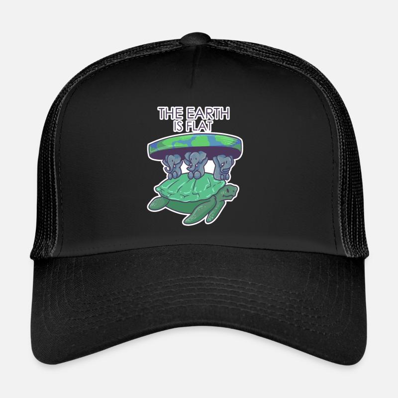 tortue d'éléphant de conspiration de la terre plate Casquette trucker 