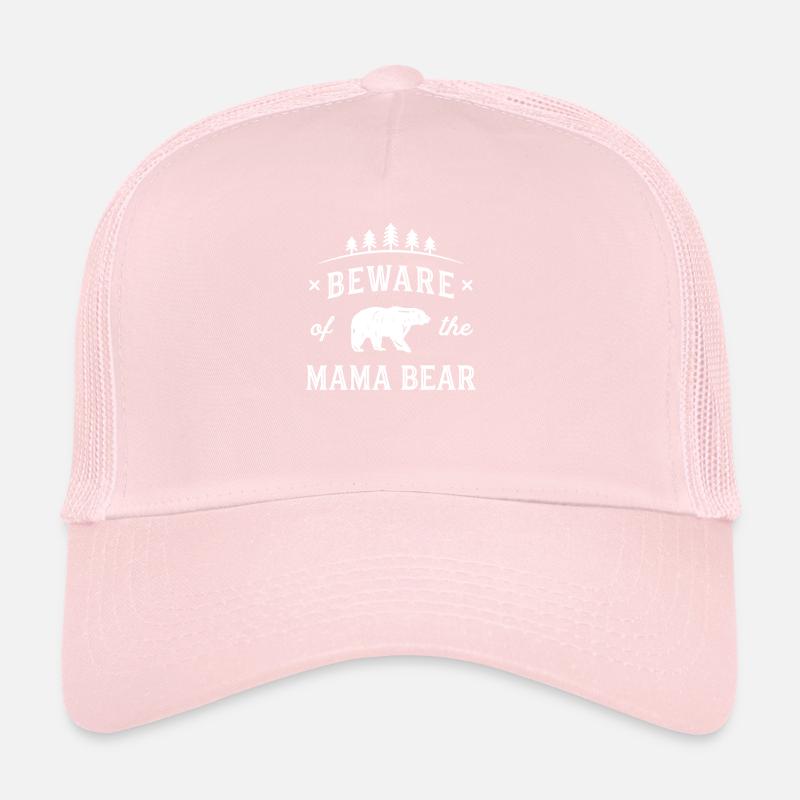 Beware Mama Bear Mom Protect Strong Mother Trucker Cap