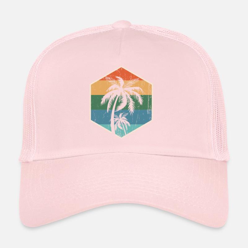 Design rétro Vintage California Palm Tree Design Casquette trucker 
