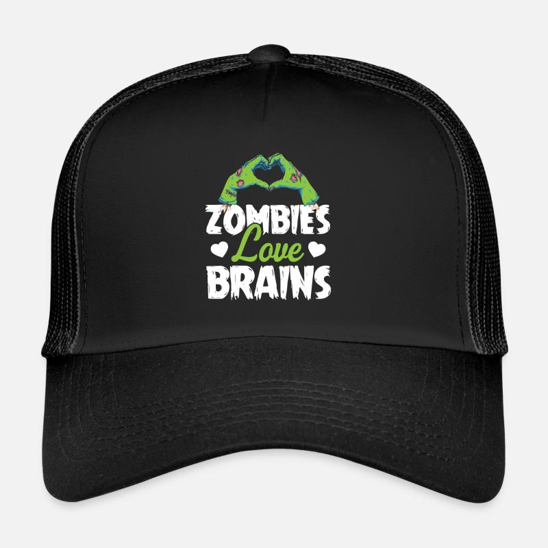 Les zombies aiment les cerveaux Casquette trucker 