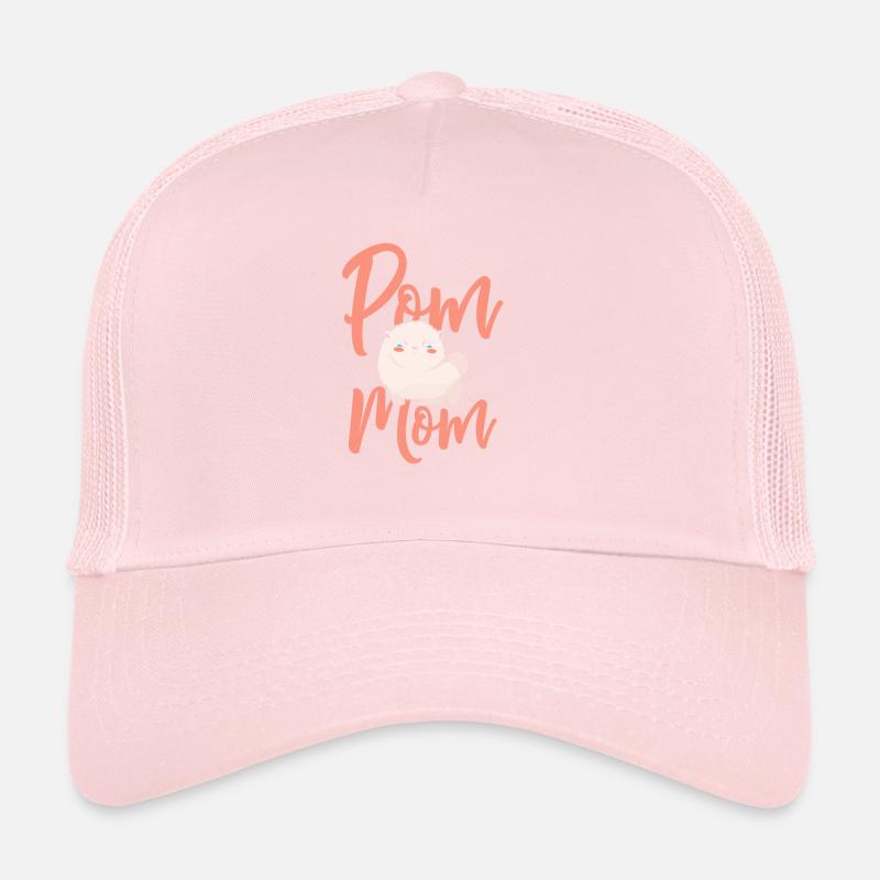 Pom Mom Miniature Spitz Dog Gift Trucker Cap