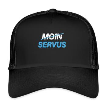 Bayern Bayer Servus Bayernfan - Trucker Cap - Schwarz/Schwarz - Vorne