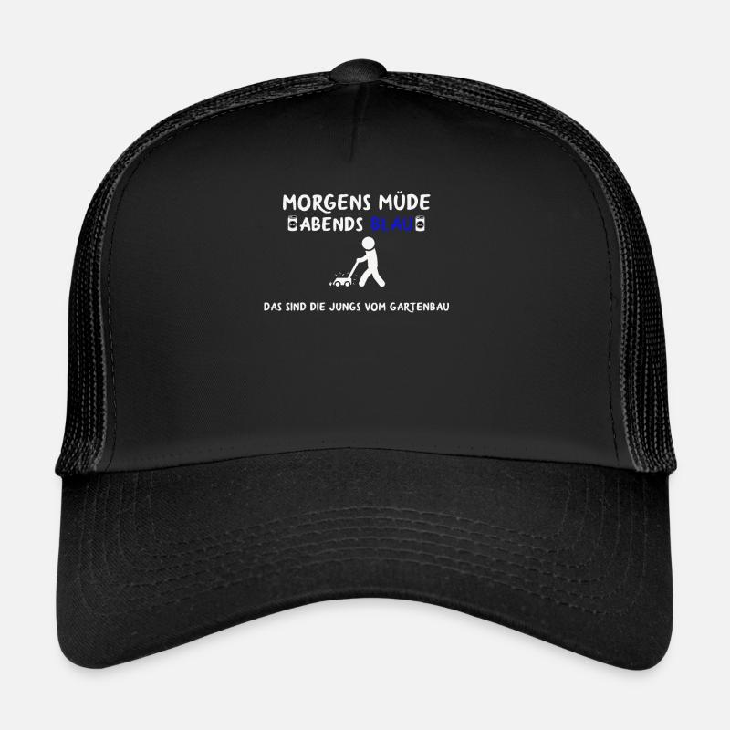 Gartenbau Landschaftsbau Landschaftsgärtner Beruf - Trucker Cap - Schwarz/Schwarz