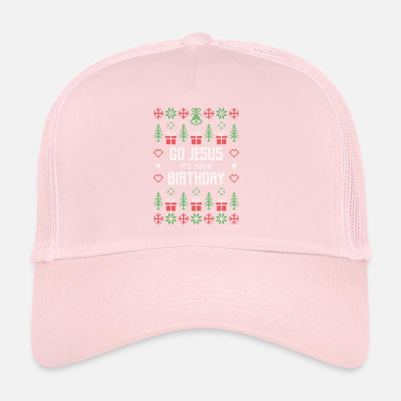 Noël joyeux joyeux anniversaire cadeau de Jésus Casquette trucker 