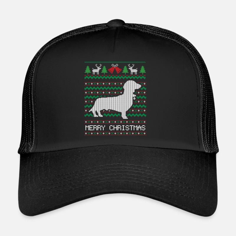Teckel de Noël Casquette trucker 