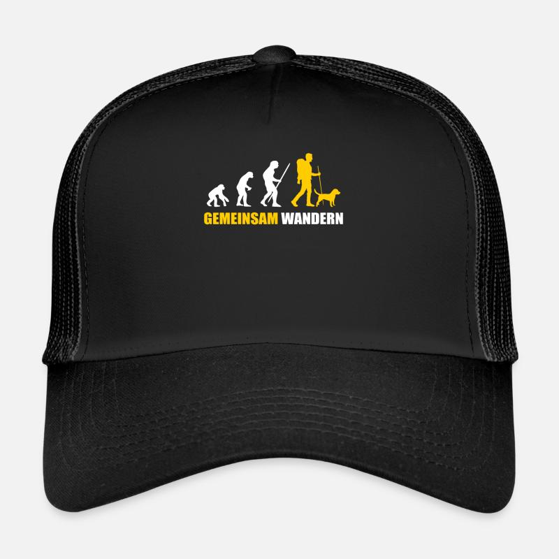 Hund Wandern Evolution - Trucker Cap - Schwarz/Schwarz