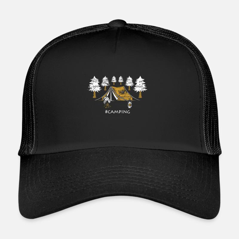 CAMPER CAMPEN #CAMPING ZELTEN CAMPING - Trucker Cap - Schwarz/Schwarz