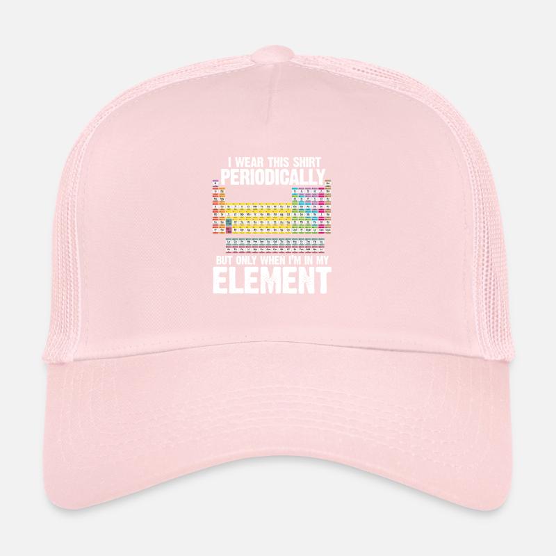 Tableau périodique des éléments de chimie nerd science Casquette trucker 