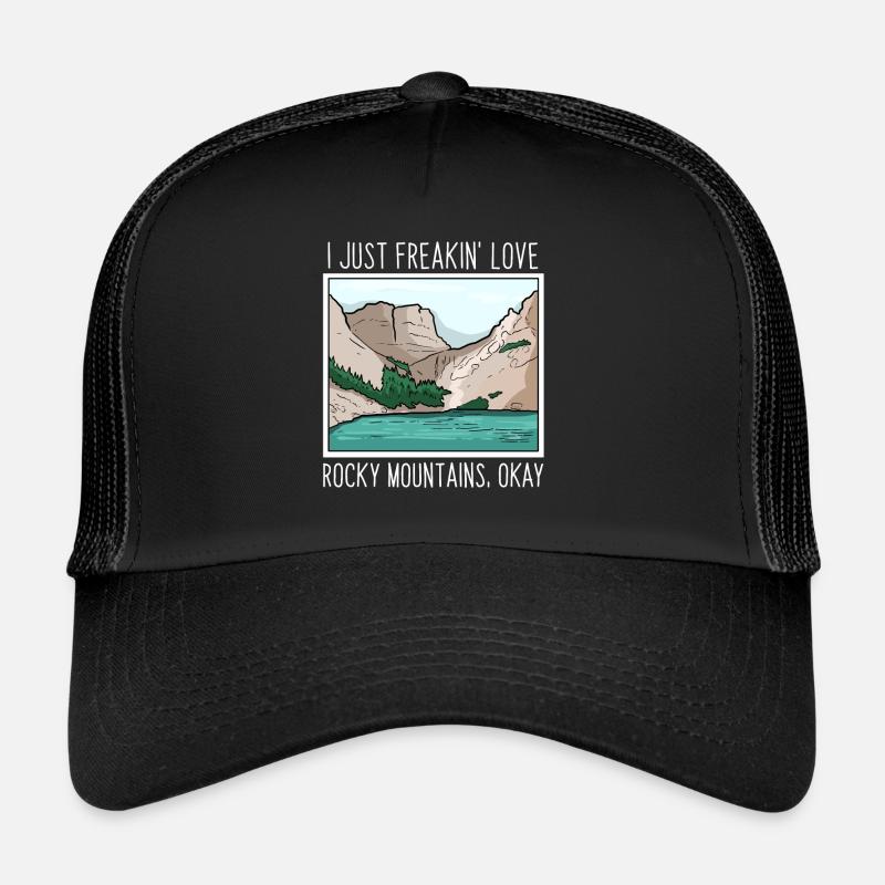 Montagnes rocheuses - Casquette trucker  - noir/noir