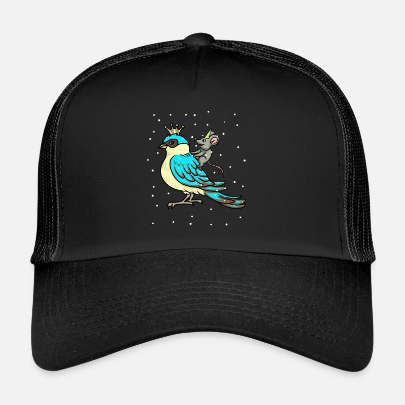 Winter magic fantasy bird snow unicorn mouse Trucker Cap