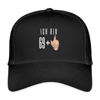 70. Geburtstag - Trucker Cap - Schwarz/Schwarz - Vorne