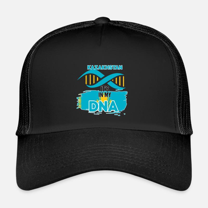 Kasachstan ist in meiner DNA - Trucker Cap - Schwarz/Schwarz