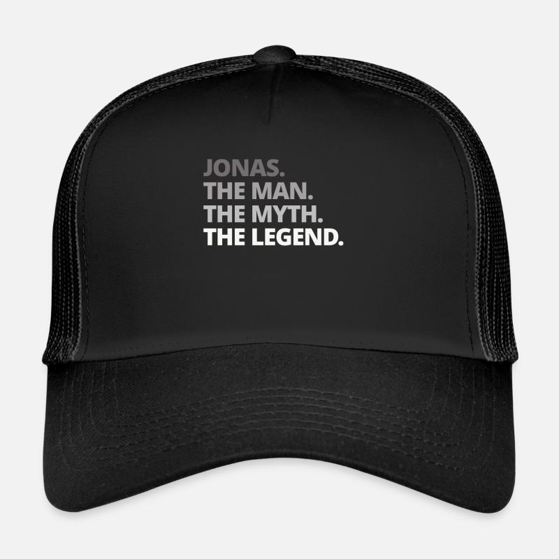 Jonas Name Sort Cadeau Casquette trucker 