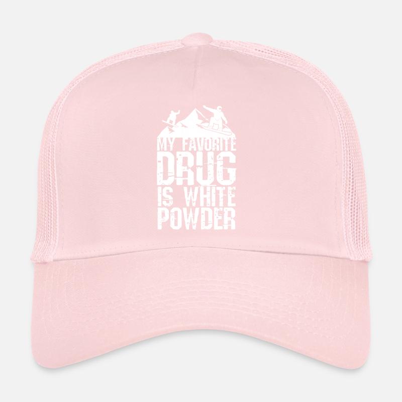 Snowboard Snowboarder Powder Blanc Casquette trucker 