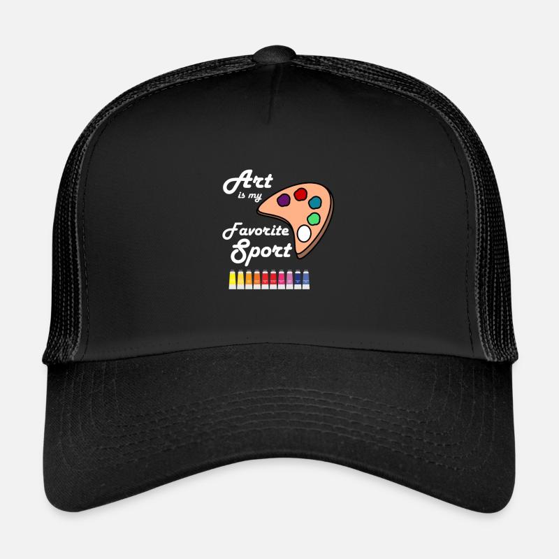Kunstlehrer Künstler - Trucker Cap - Schwarz/Schwarz