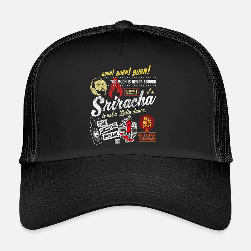 Chili Sriracha n’est pas une danse - Casquette trucker  - noir/noir