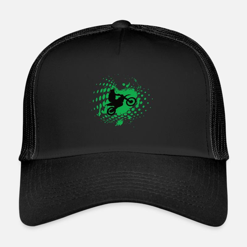 Motorcross - Trucker Cap - Schwarz/Schwarz