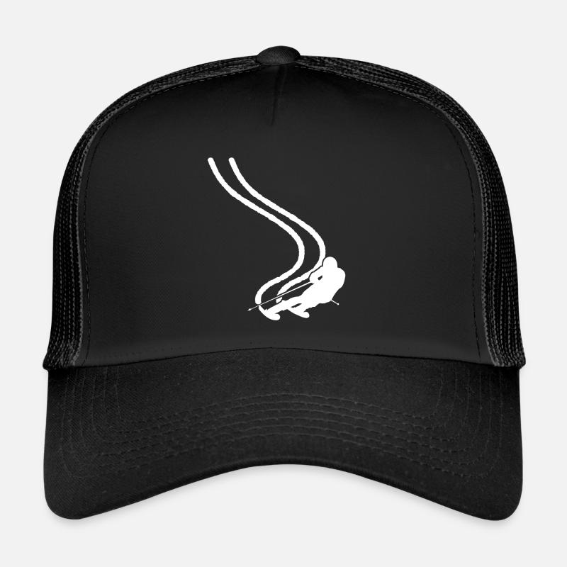 Ski Ski Holiday Slalom White Trucker Cap