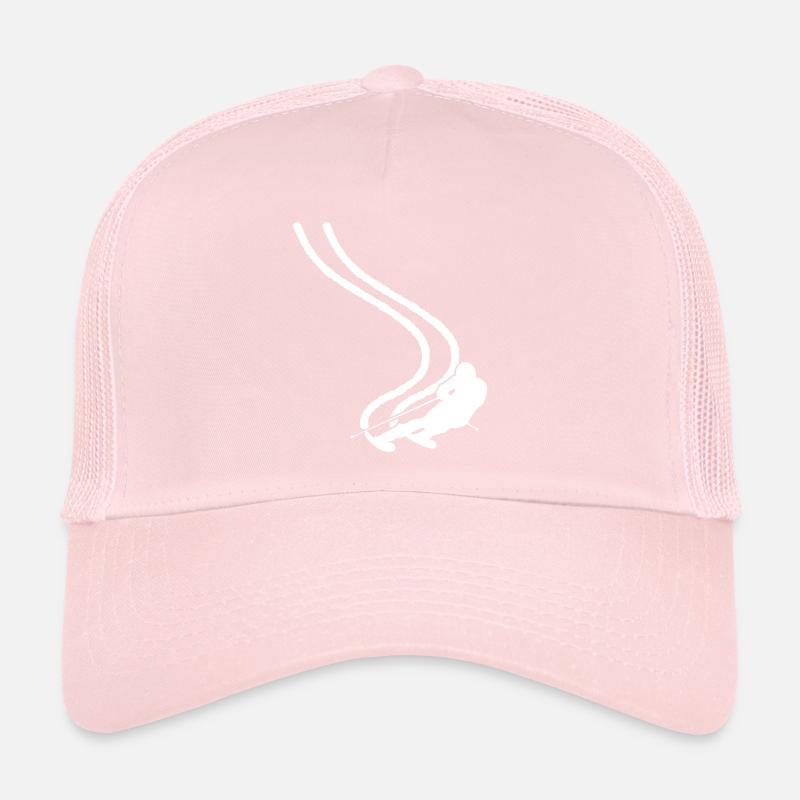 Ski Ski Ski de Slalom Blanc Casquette trucker 