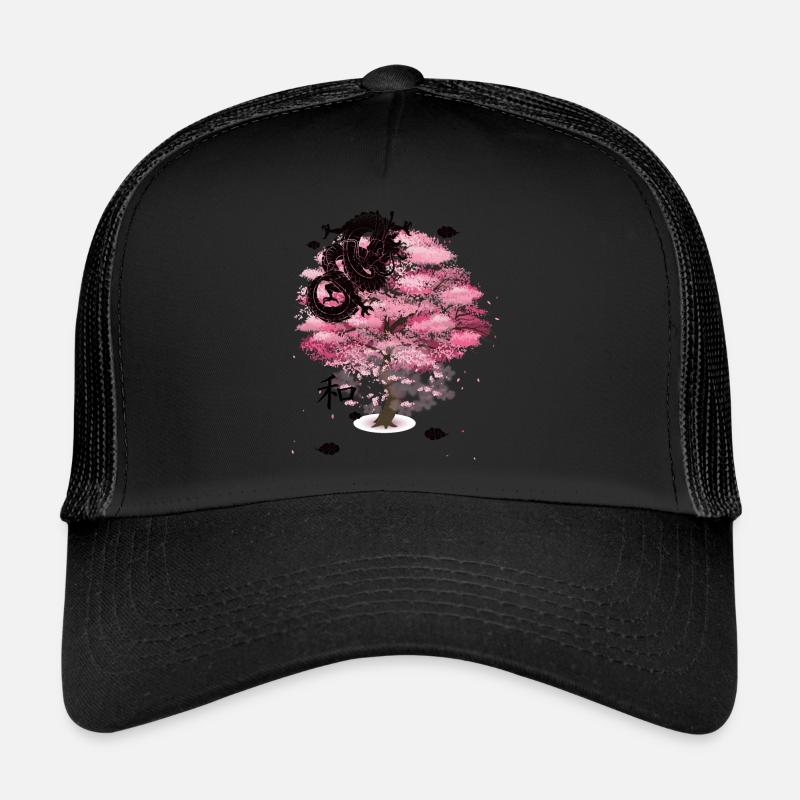 arbre chinois - Casquette trucker - noir/noir