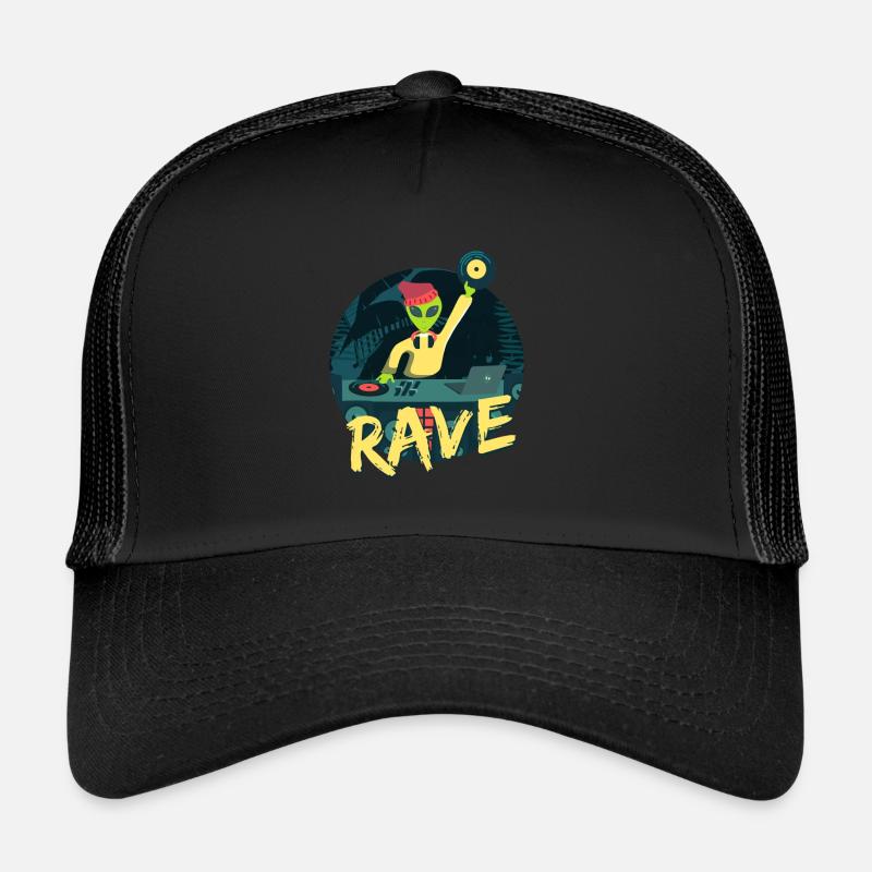 Rave DJ Fullmoon Party Geschenk Trucker Cap