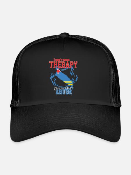 Je n'ai pas besoin de thérapie - Aruba - Casquette trucker  - noir/noir - Devant