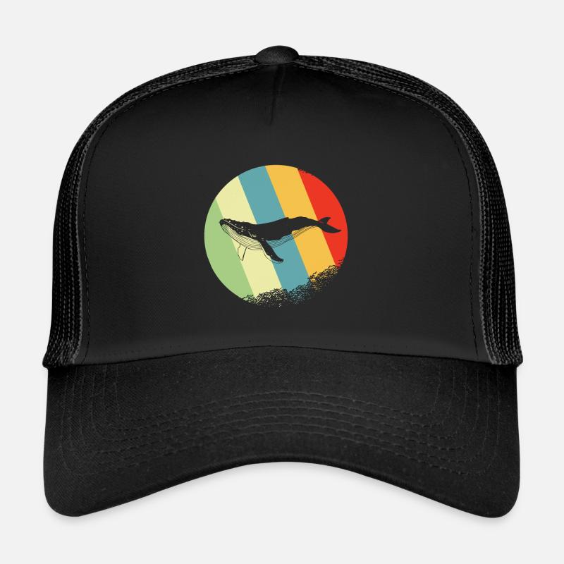 Whale shark retro and vintage circle Trucker Cap