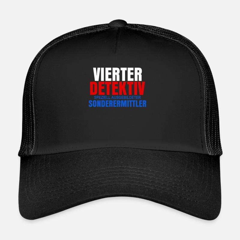 Detektiv - Trucker Cap - Schwarz/Schwarz