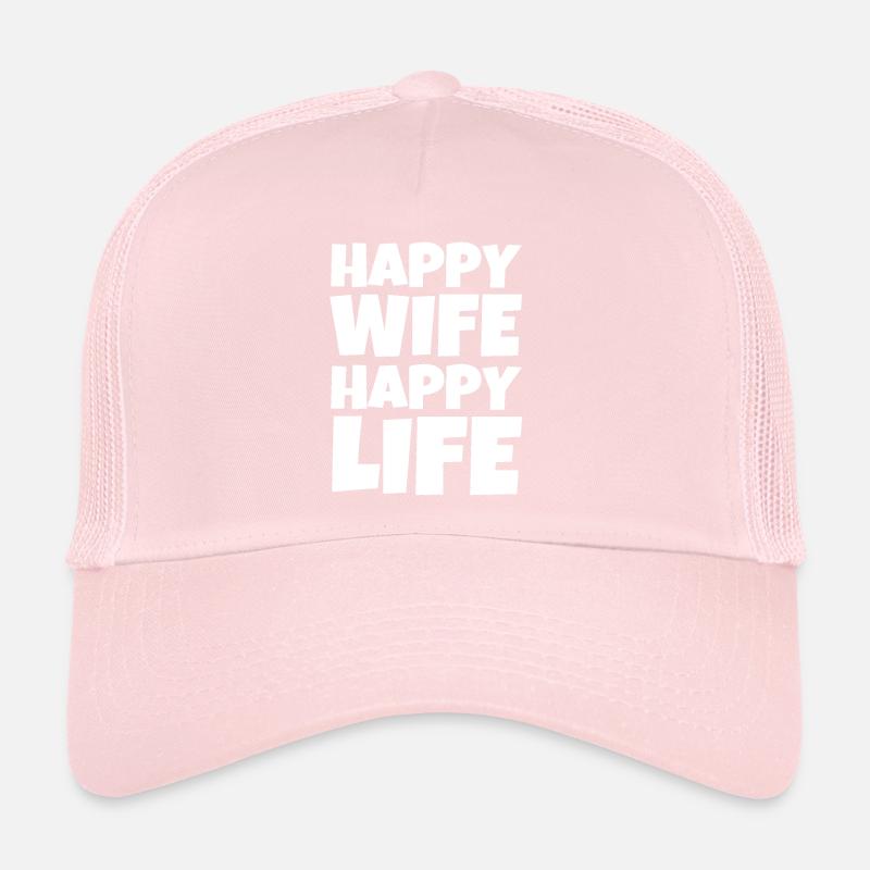 Femme heureuse vie heureuse Casquette trucker 