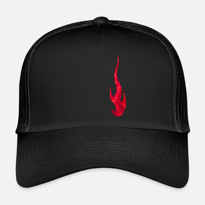 Flamme - Trucker Cap - Schwarz/Schwarz