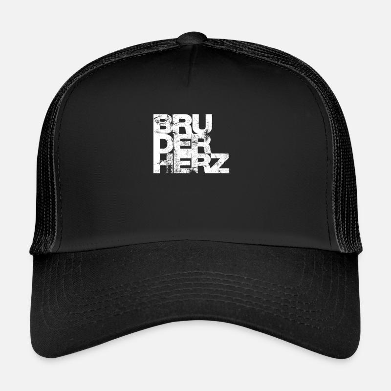 Bruderherz Bester Bruder der Welt Geschenkidee - Trucker Cap - Schwarz/Schwarz