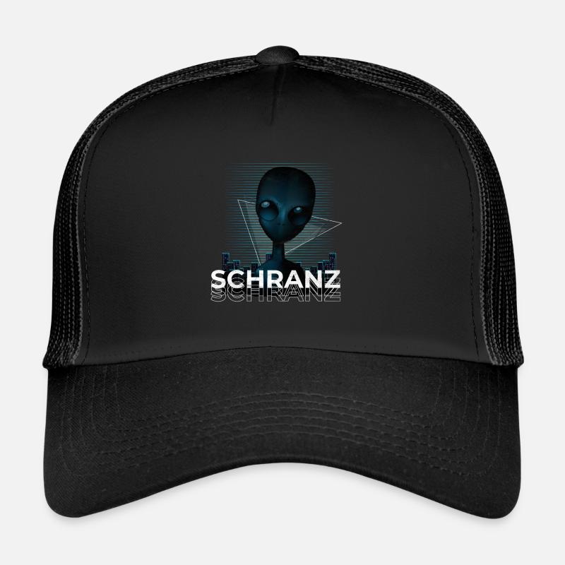 Schranz Musik Party Techno Geschenk - Trucker Cap - Schwarz/Schwarz