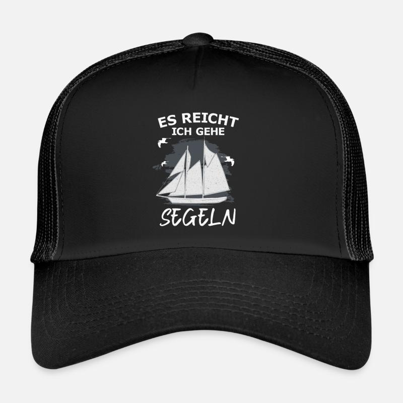 Segelboot - Trucker Cap - Schwarz/Schwarz