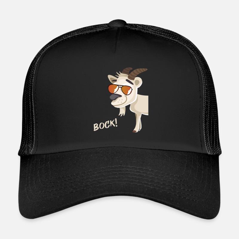 Bock avec des lunettes de soleil Casquette trucker 