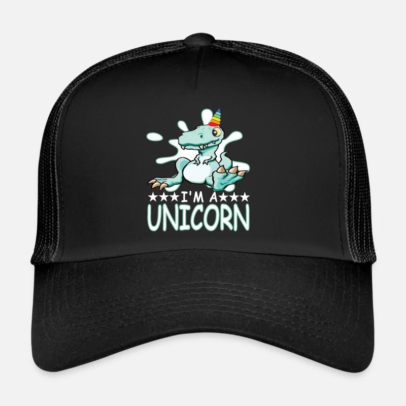 Dinosaurus - Trucker Cap - Schwarz/Schwarz