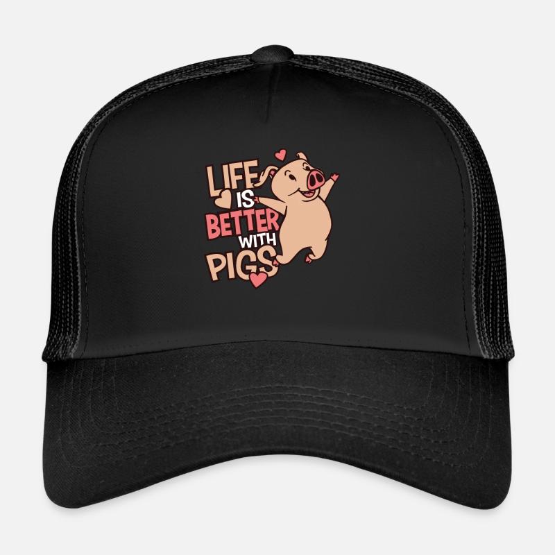 Gift for pig lovers Cute pig Trucker Cap
