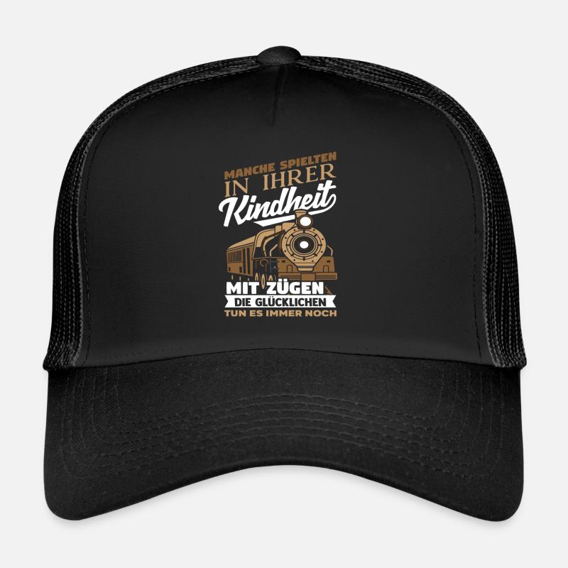 Eisenbahn - Trucker Cap - Schwarz/Schwarz
