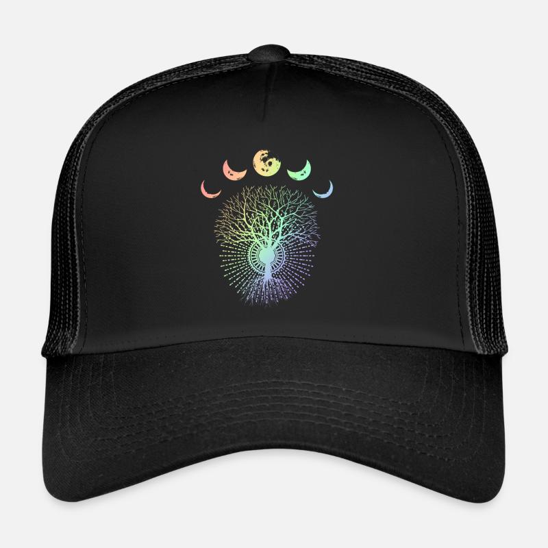 Moon moon phases tree environmentalist gift Trucker Cap