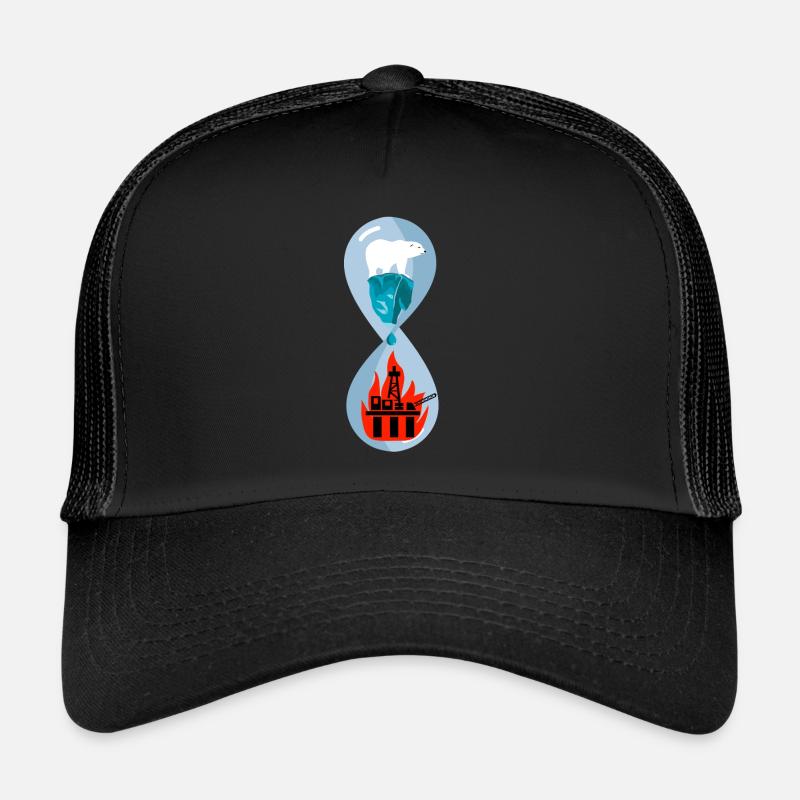Polar bear climate climate change - Trucker Cap - black/black