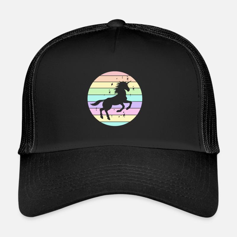 Abstract Unicorn Silhouette Casquette trucker 