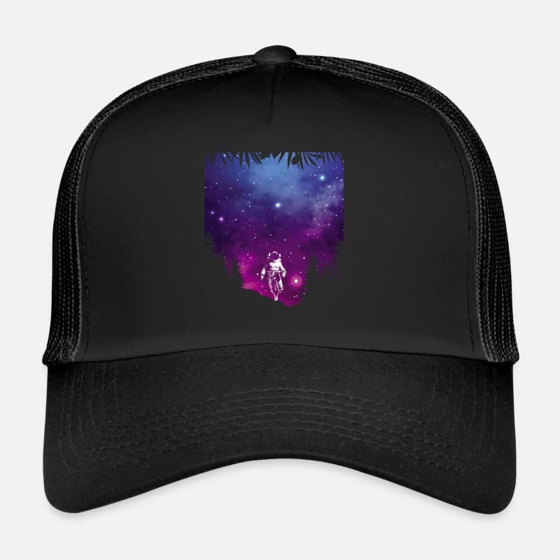 Universe Galaxy Astronaut - Trucker Cap - Schwarz/Schwarz