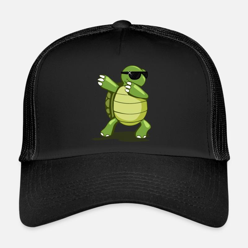 Dabbing turtle with sunglasses Trucker Cap