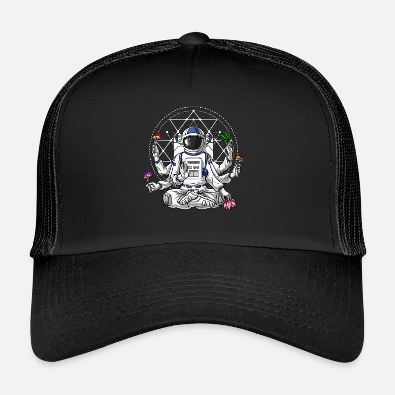 Psychonaut Psychedelic Astronaut Meditation Trucker Cap