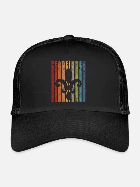 Pfadfinder Zelt Camping Zelten Geschenk - Trucker Cap - Schwarz/Schwarz
