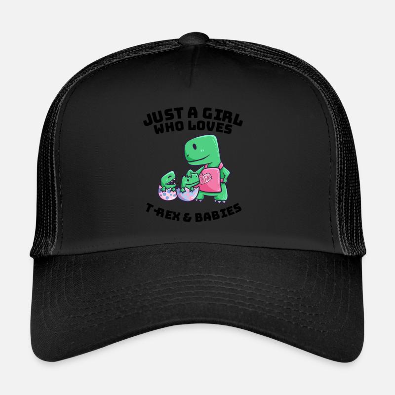Mutter Mama Dino Baby - Trucker Cap - Schwarz/Schwarz