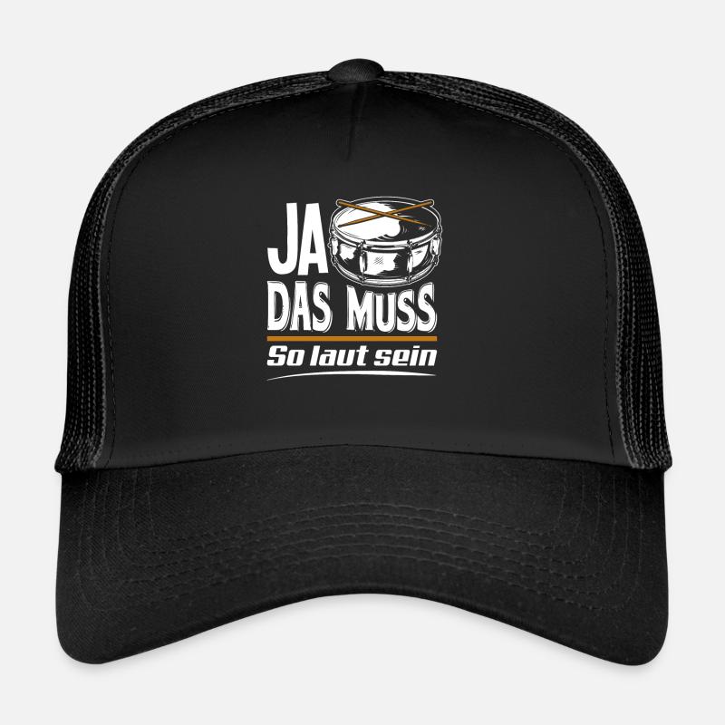 Schlagzeug Trommel - Trucker Cap - Schwarz/Schwarz